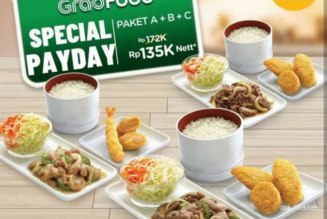 Promo Hokben Payday di GrabFood Oktober 2022, Paket ABC Hokben Rp 135.000