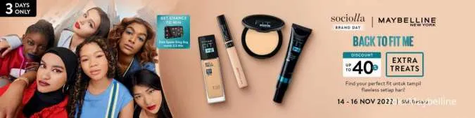Promo Maybelline Back To Fit Me Periode 14-16 November 2022