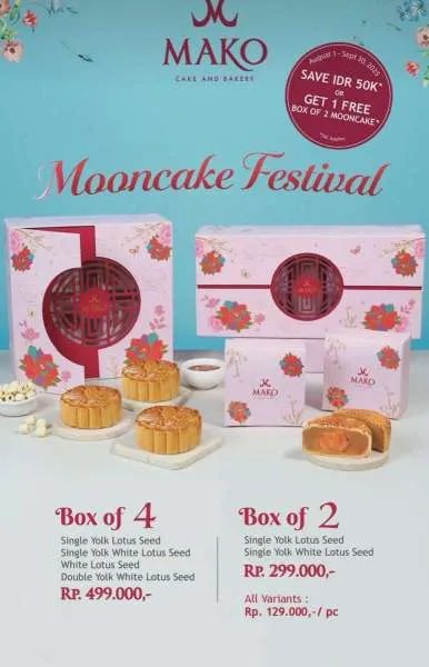 Promo Mako Bakery Mooncake Festival sampai 30 September