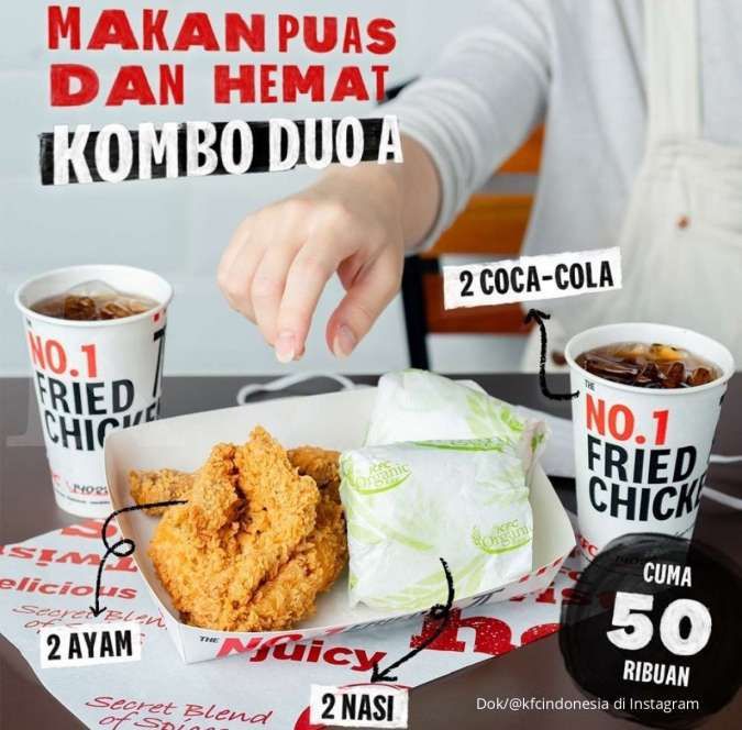 Promo KFC kombo duo A di Oktober 2021