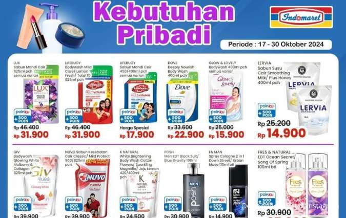 Promo Deterjen & Sabun Mandi di Superindo, Tip Top, Alfamart dan Indomaret Terbaru