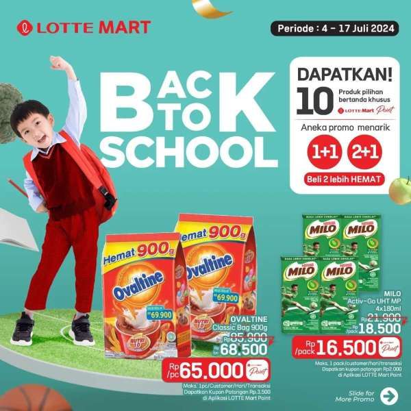 Promo Lotte Mart Back To School 4-17 Juli 2024