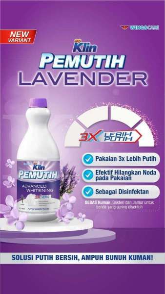 Tampil Putih Bersih dan Bebas Kuman dengan Soklin Pemutih Lavender
