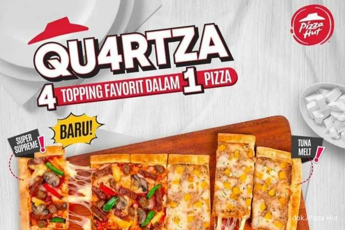 Terbaru di 2023, Promo Pizza Hut Quartza Pizza Berbentuk Kotak Isi 4 Topping Berbeda