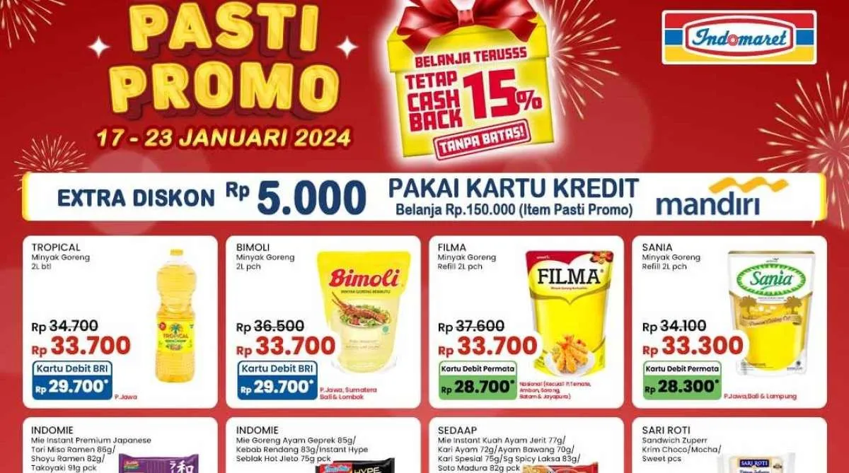 Promo JSM Indomaret Terbaru 19-21 Januari 2024, Potongan Harga untuk Minyak Goreng