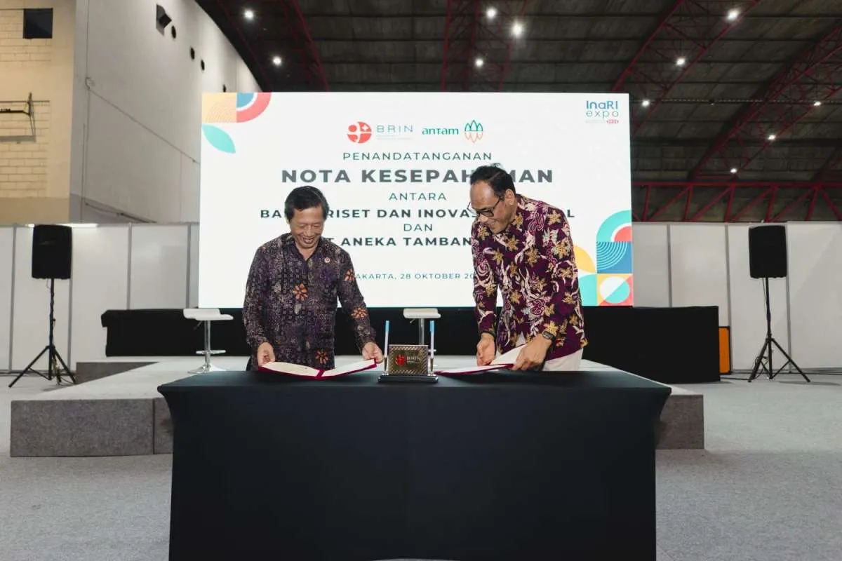 Antam–BRIN Kolaborasi Tingkatkan Efisiensi dan Inovasi di Sektor Pertambangan