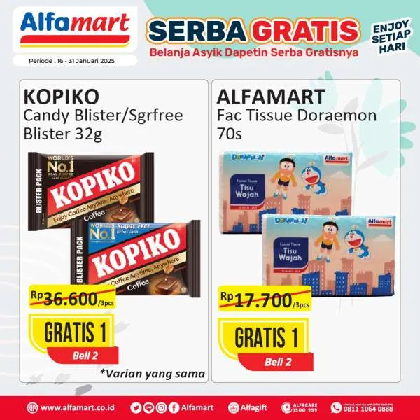 Promo Alfamart Serba Gratis Periode 16-31 Januari 2025