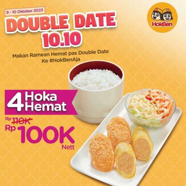 Promo HokBen 10.10 Double Date di 10 Oktober 2023