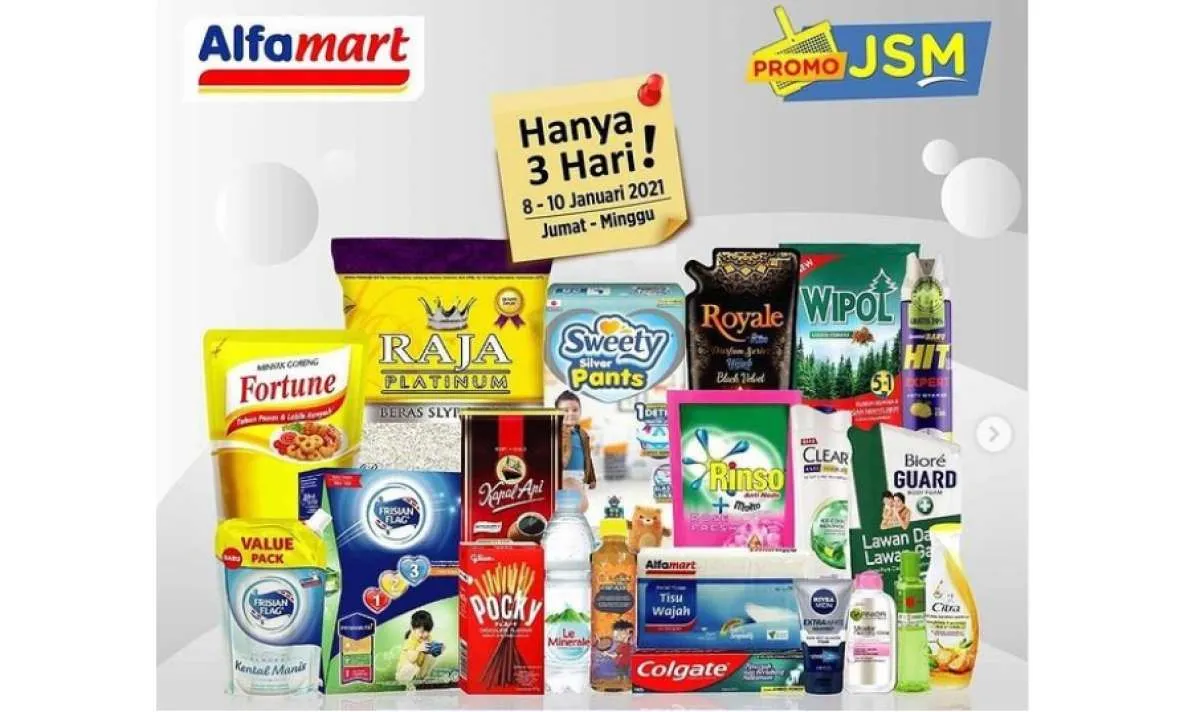  Promo JSM Alfamart hari ini 9 Januari 2021, diskon akhir pekan! 