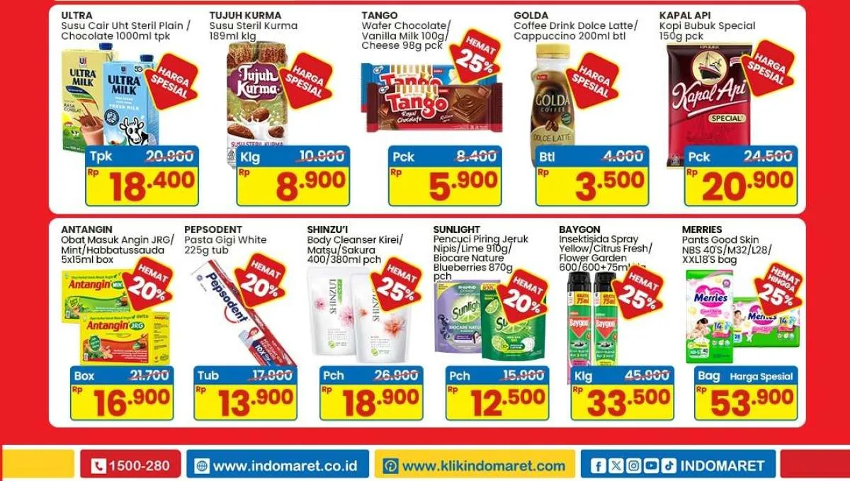 Promo Indomaret 30 Oktober-5 November 2025, Pepsodent & Sunlight Hemat 20%