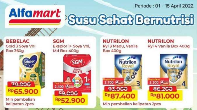 Promo Alfamart Milk Fair s/d 15 April 2022, Belanja Susu Anak Jadi Lebih Hemat