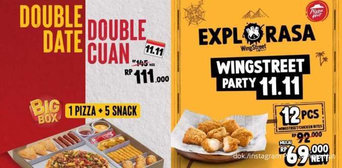 Promo 11.11 Pizza Hut dan PHD 2023, Diskon Menu Wingstreet Party-Big Box