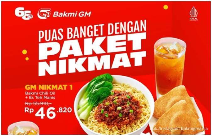 Promo Bakmi GM Paket Nikmat, Tiap Pembelian Dapat 2 Pangsit Goreng Gratis