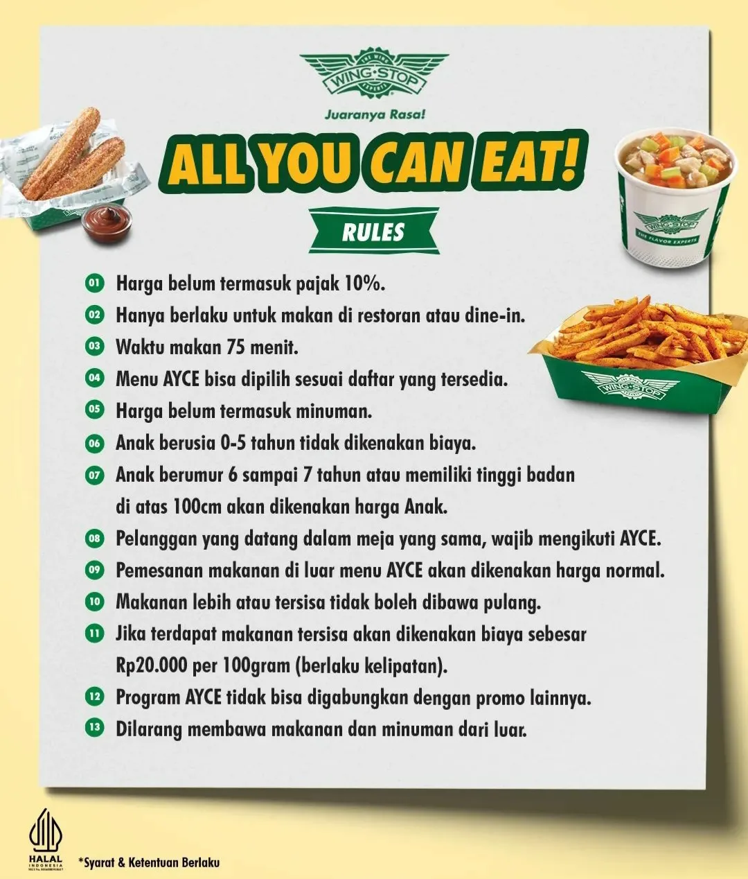 Wingstop promo AYCE All you can eat
