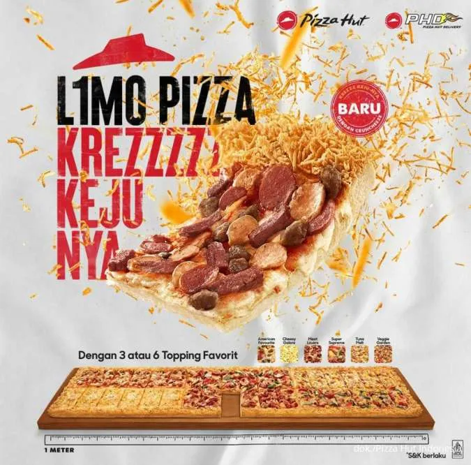Promo Pizza Hut Limo Pizza Cruncheeze Bertabur Keju