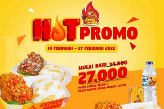 Promo Geprek Bensu 14-27 Februari 2022, Diskon Hot Promo Mulai Rp 17.000