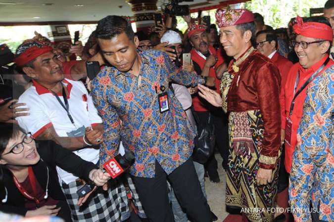 Hadiri kongres, Jokowi jamin jatah menteri PDI-P terbanyak