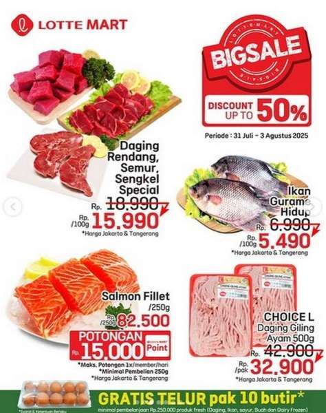 Promo JSM Lotte Mart Berakhir Minggu 3 Agustus 2025