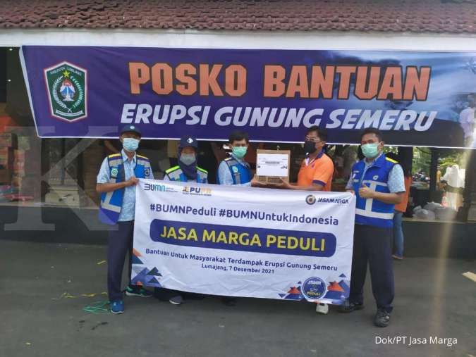 Jasa Marga Salurkan Bantuan untuk Masyarakat Terdampak Bencana Erupsi Gunung Semeru