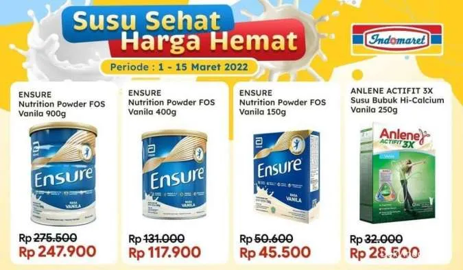 Promo Indomaret Susu Sehat Harga Hemat Periode 1-15 Maret 2022
