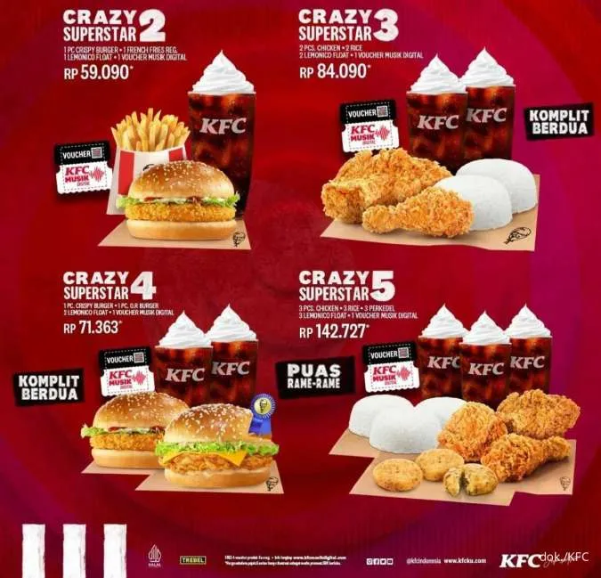 Promo KFC Terbaru 2023 Paket Kombo Crazy Superstar 
