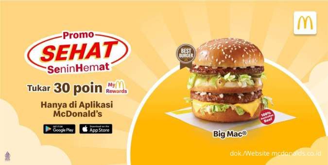 Promo McD Senin Hemat 24 Februari 2025, Tukar 30 Poin Langsung Dapat Big Mac