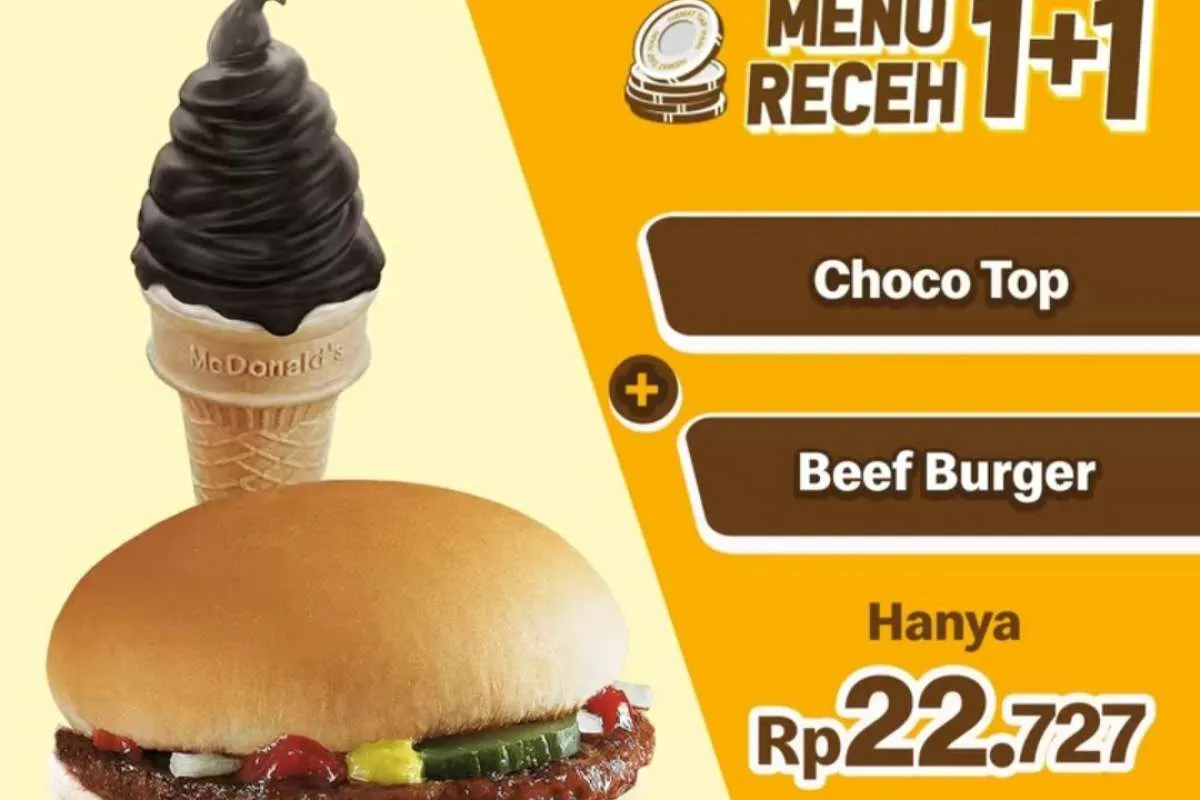 Promo McD Terbaru 2023, Menu Receh 1+1 Bayar Rp 22.727 Bisa Pilih Menu Secara Bebas