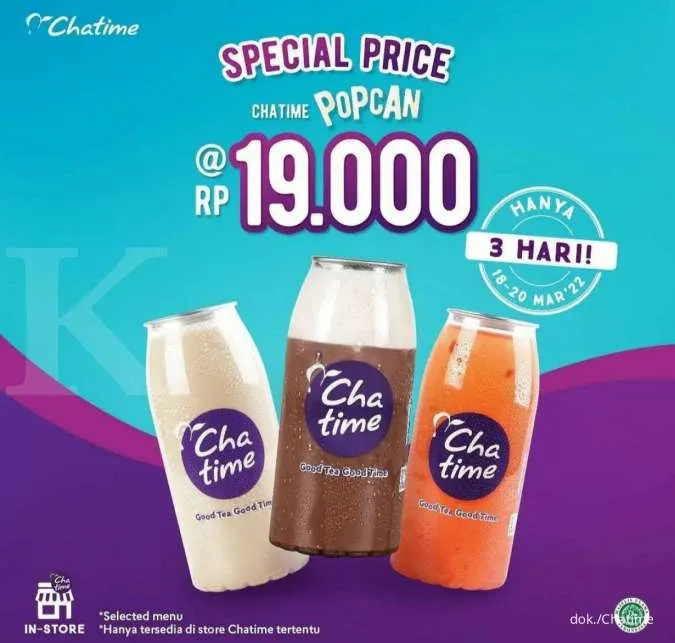Promo Chatime Harga Spesial