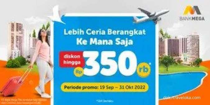 Promo Kartu Kredit Bank Mega 2022, Diskon Pesawat & Hotel Traveloka Rp 350.000