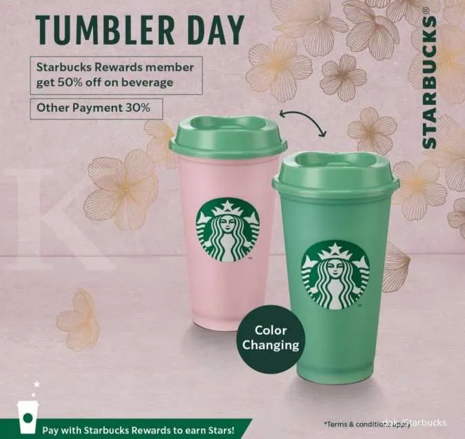 Promo Starbucks: Tumble Day khusus Kamis
