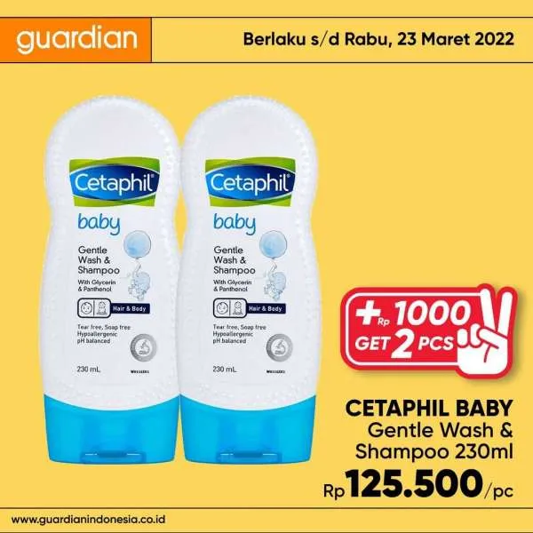 Promo Guardian +1000 Get 2 Pcs Periode 17-23 Maret 2022