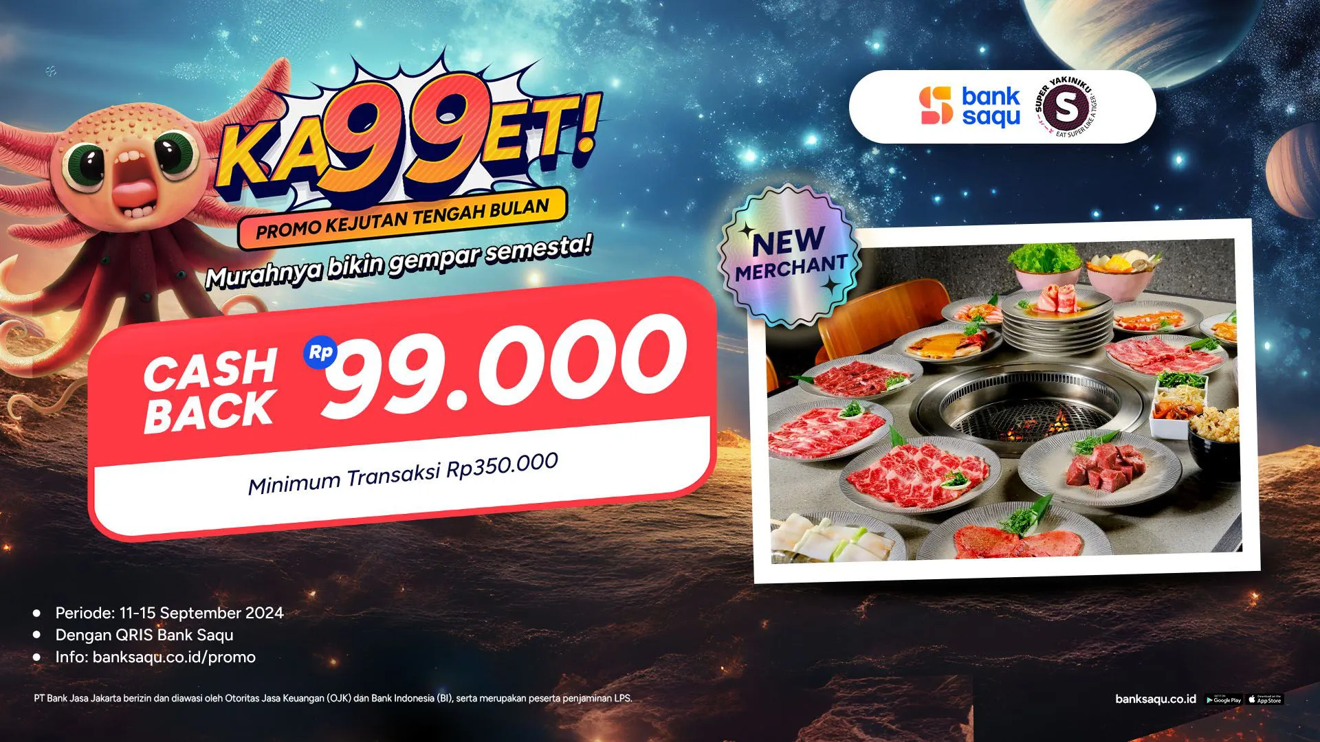 Promo Super Yakiniku x Bank Saqu Rp 99.000 Ka99et