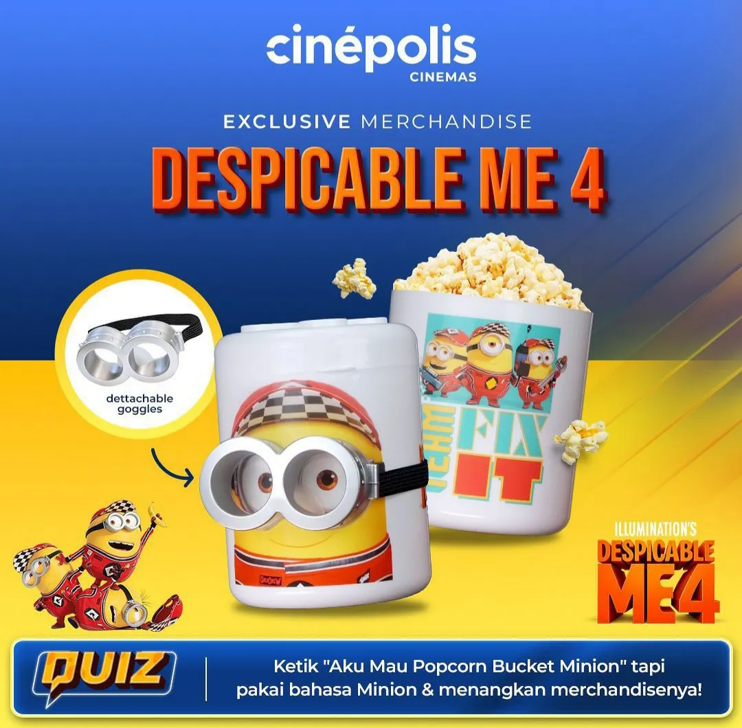 Despicable Me 4 Popcorn Bucket Minions