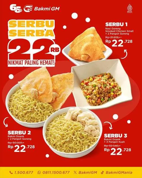 Promo Bakmi GM Serbu Serba Rp 22.000 11-24 Juli 2025