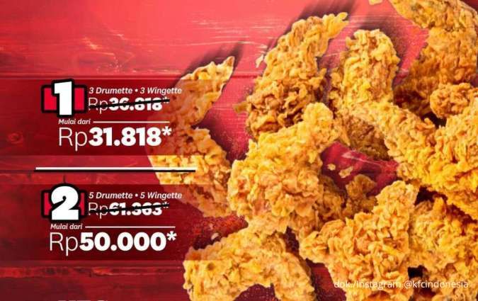 Promo KFC Winger Barbeque Fest: Pesta Ayam Goreng 3+3 atau 5+5 Mulai Rp 31.000-an