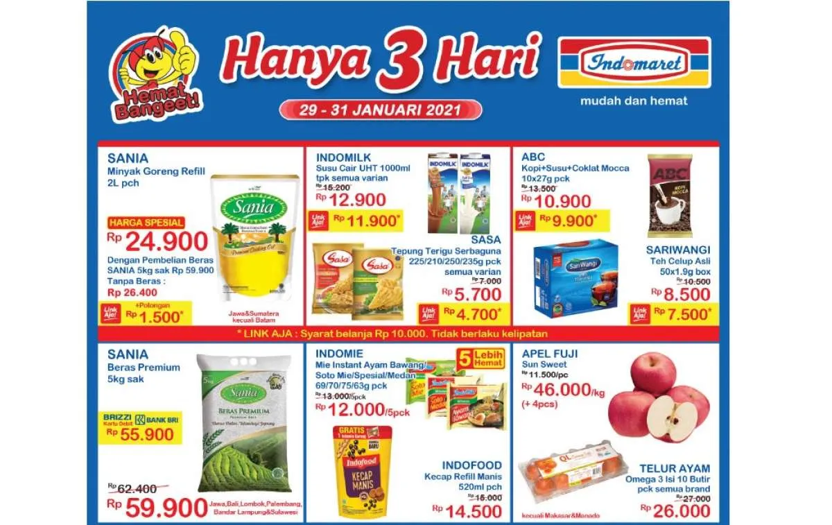Promo JSM Indomaret Hanya Tiga Hari 29-31 Januari 2021, diskon akhir pekan lagi!