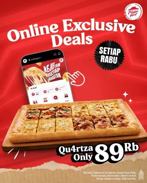 Promo QU4RTZA Pizza Tiap Rabu