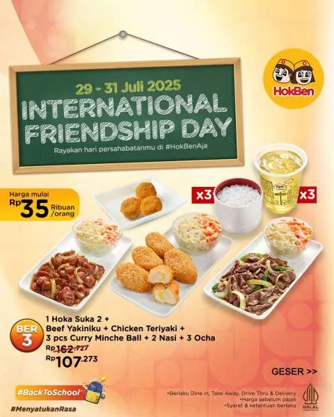 Promo HokBen Hari Persahabatan Internasional Bertiga