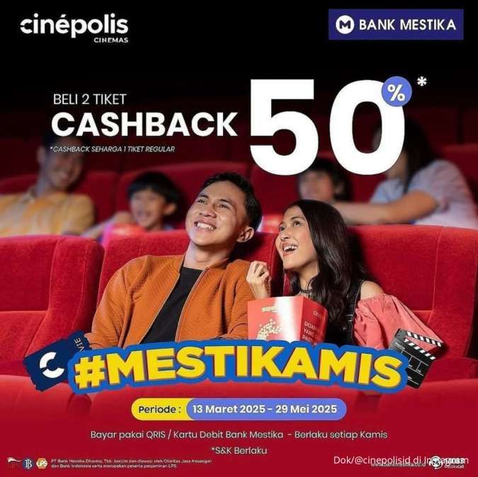 Promo Cinepolis dan Bank Mestika Sampai 29 Mei 2025