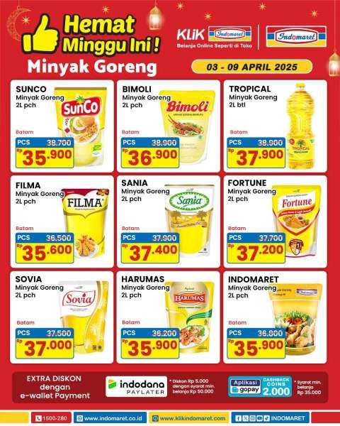 Promo Minyak Goreng di Indomaret 3-9 April 2025 Hemat Minggu Ini