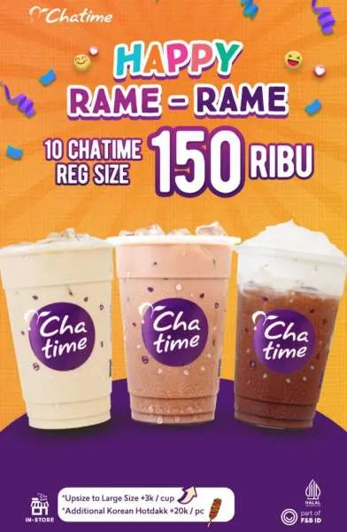 Promo Chatime isi 10 Happy Rame-rame