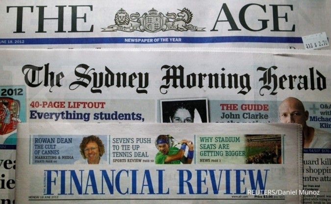 Heboh! Puluhan koran di Australia menggelapkan teks di halaman depan, ada apa? 