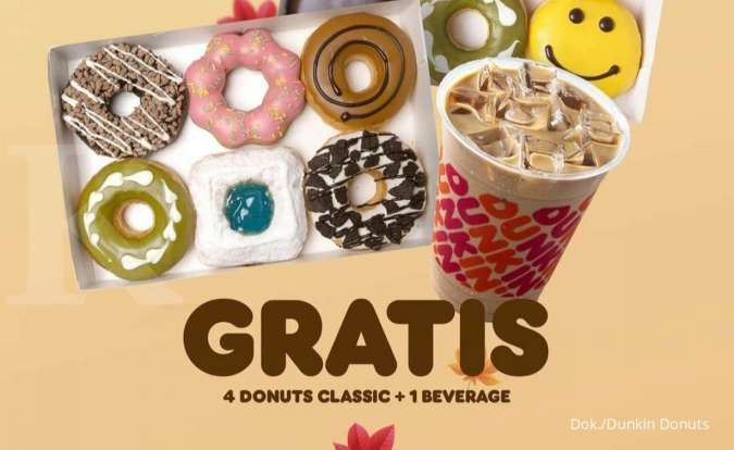 Hari Terakhir! Promo Dunkin Donuts Beli 8 Donuts Gratis 4 Donuts & 1 Minuman