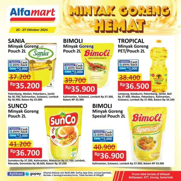 Promo Minyak Goreng Hemat di Alfamart 25-27 Oktober 2024