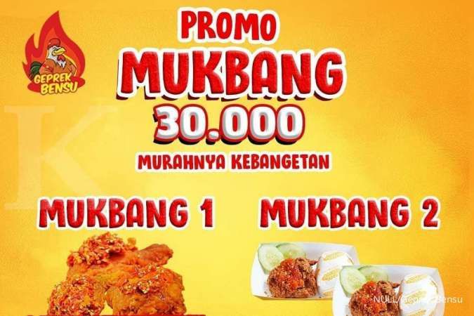 Promo Geprek Bensu, Mulai Paket Mukbang Rp 30.000 hingga Diskon 60%