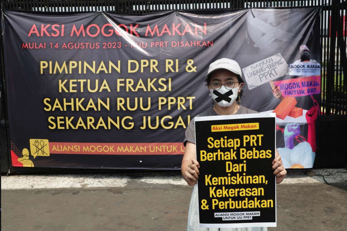 Aksi Mogok Makan Hingga RUU Perlindungan Pekerja Rumah Tangga Disahkan