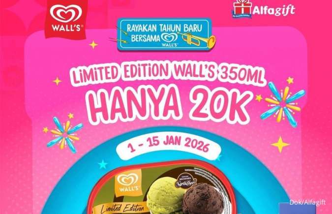 Promo Es Krim di Alfagift Januari 2026, Wall's Limited Editon Rp 20.000