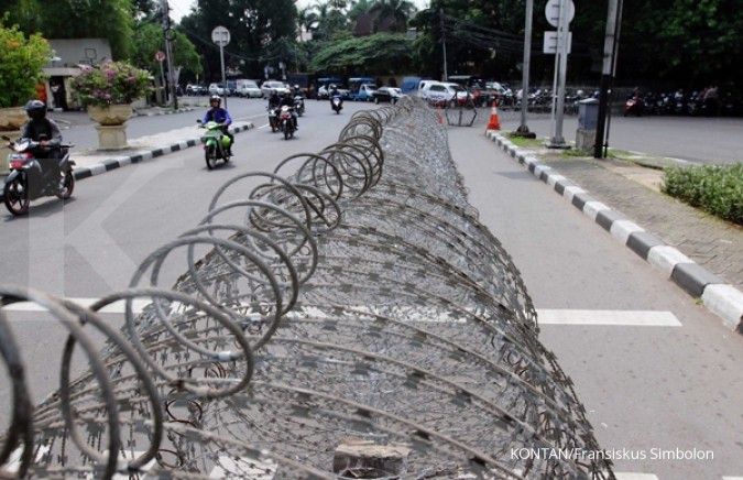 Jelang pelantikan Jokowi-Ma'ruf, jalan sekitar Monas ditutup