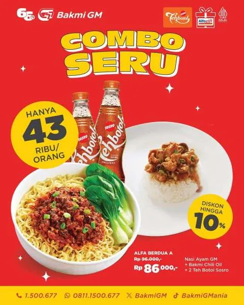 Promo Bakmi GM Combo Seru Diskon sampai 10%