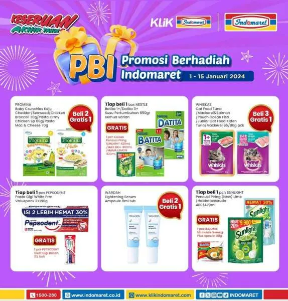 Promo Berhadiah Indomaret Periode 1-15 Januari 2024